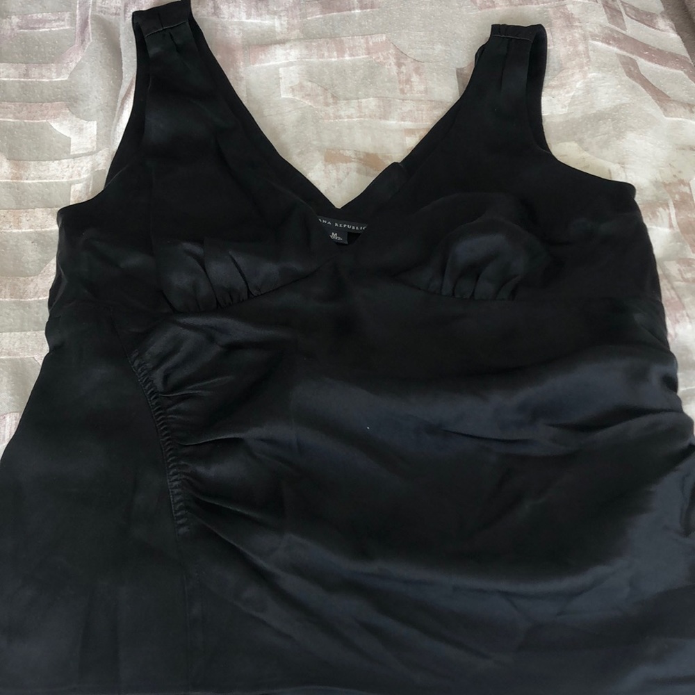 Sleeveless Silk Shirt